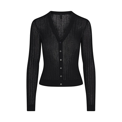 SHEER KNIT CARDIGAN | ONYX