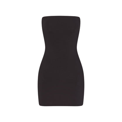 COTTON JERSEY MINI TUBE DRESS | SOOT