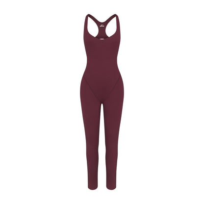 NikeSKIMS MATTE RACER LONG ONE PIECE | CURRANT