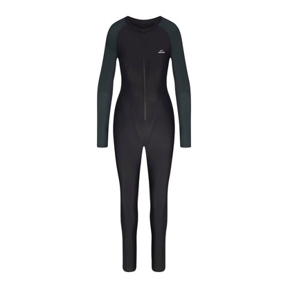 NikeSKIMS SHINE ZIP FRONT LONG ONE PIECE | OBSIDIAN AND DARK TEAL