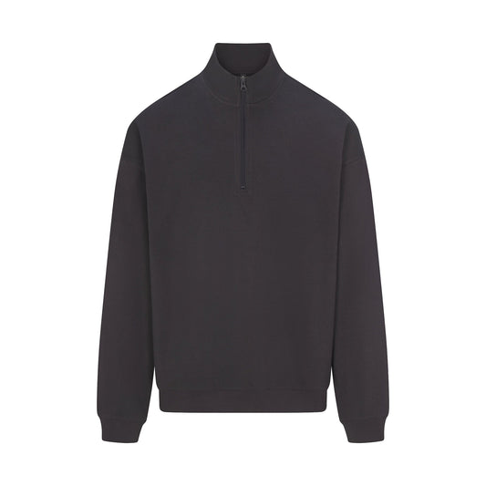 JERSEY LOUNGE MENS RELAXED QUARTER ZIP PULLOVER | ASH