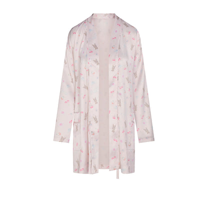 WOVEN SHINE ROBE | BARELY PINK SNACK BAG