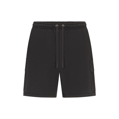 HEAVYWEIGHT FLEECE MENS CARGO SHORT | WASHED ONYX