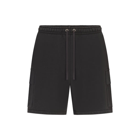 HEAVYWEIGHT FLEECE MENS CARGO SHORT | WASHED ONYX