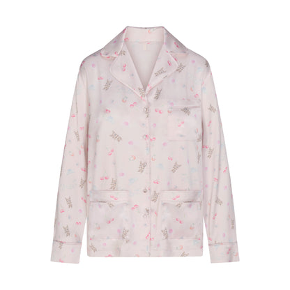 WOVEN SHINE LONG SLEEP SET | BARELY PINK SNACK BAG