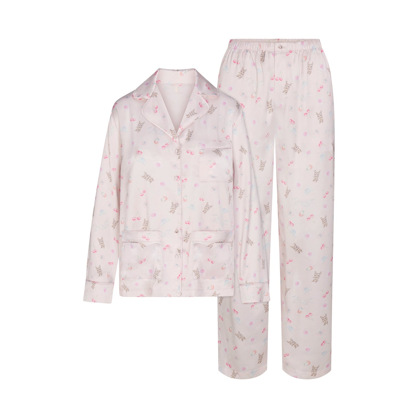 WOVEN SHINE LONG SLEEP SET | BARELY PINK SNACK BAG