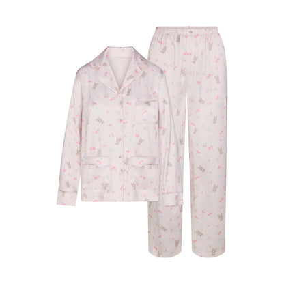 WOVEN SHINE LONG SLEEP SET | BARELY PINK SNACK BAG