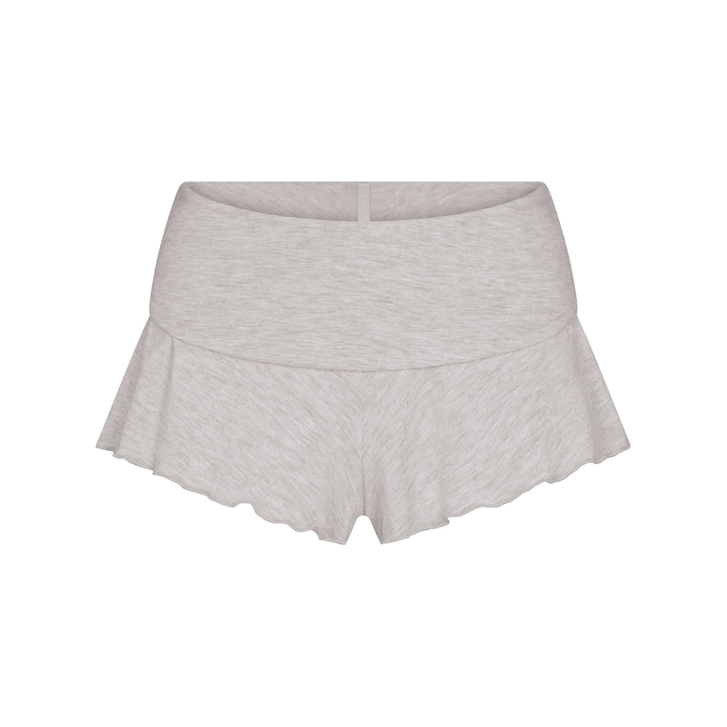 SKIMS SLEEP HENLEY AND FOLDOVER SHORT SET | LIGHT HEATHER GREY