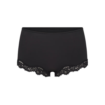 FITS EVERYBODY LACE TRIANGLE CAMI AND BOY SHORT SET | ONYX