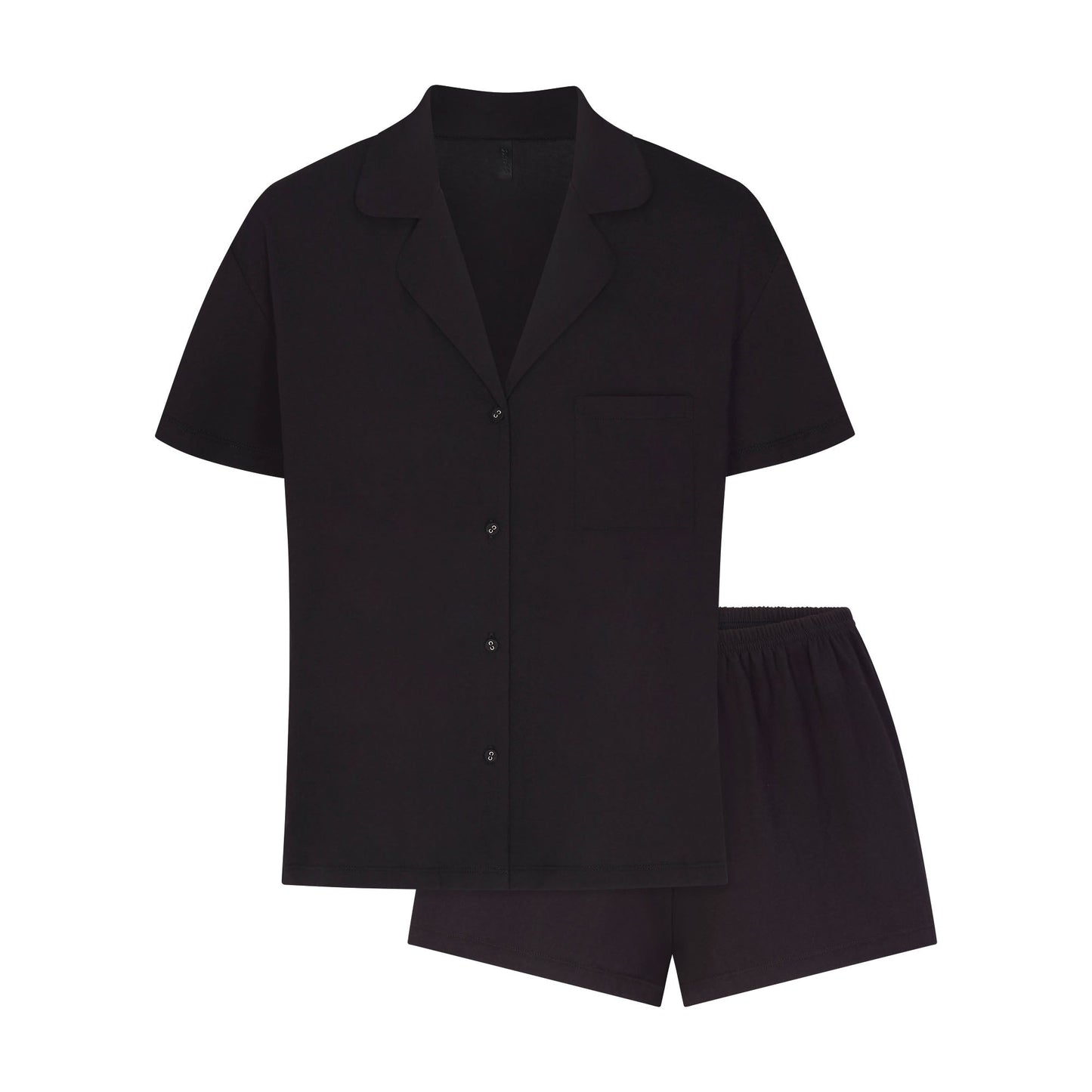 ORGANIC COTTON SLEEP SHORT SLEEVE SET | OBSIDIAN