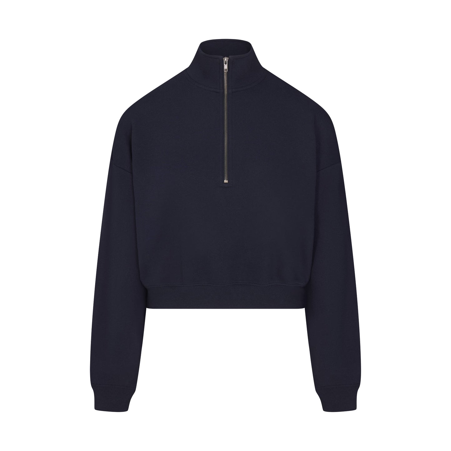 DRAPEY FRENCH TERRY HALF ZIP | NAVY