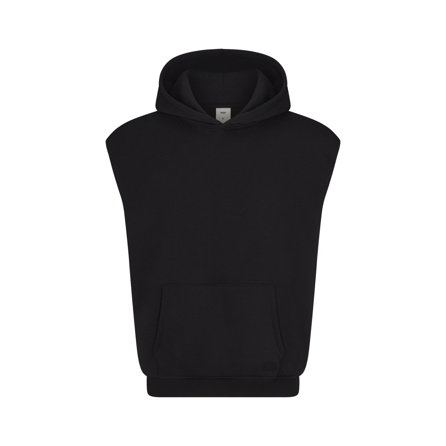 FLEECE LOUNGE MENS SLEEVELESS HOODIE | WASHED ONYX