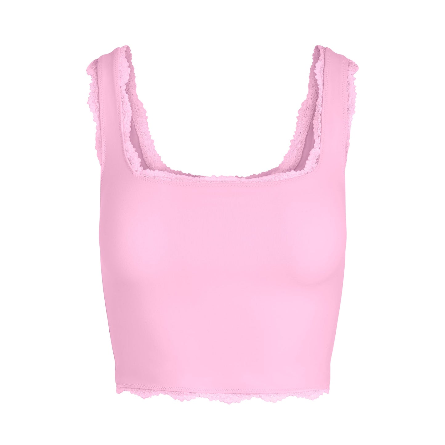 FITS EVERYBODY LACE TANK | BUBBLE GUM TONAL