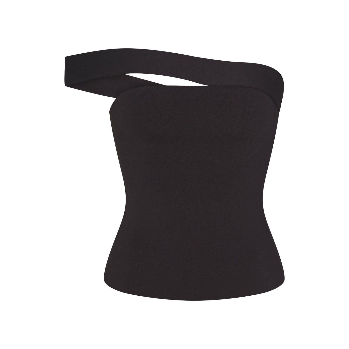 COTTON JERSEY ASYMMETRICAL TOP | SOOT