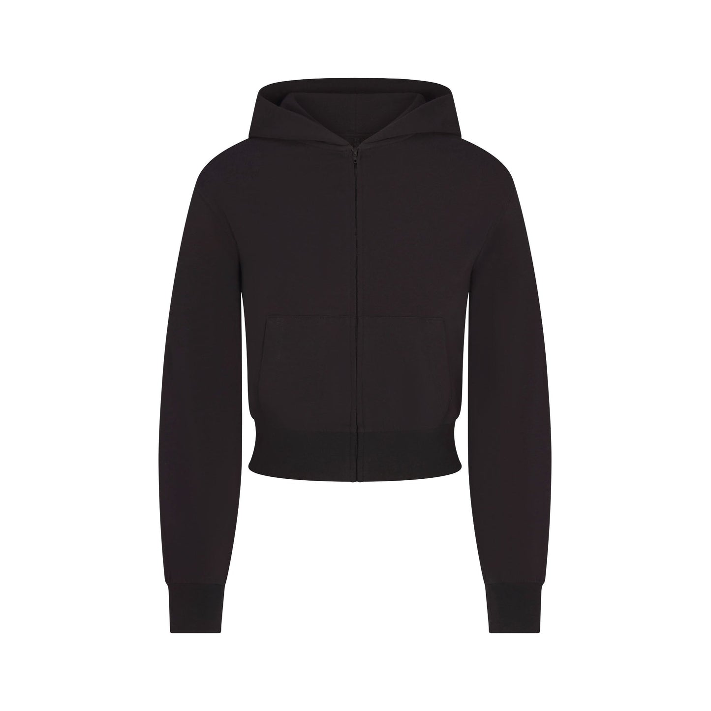COTTON JERSEY ZIP UP HOODIE | SOOT