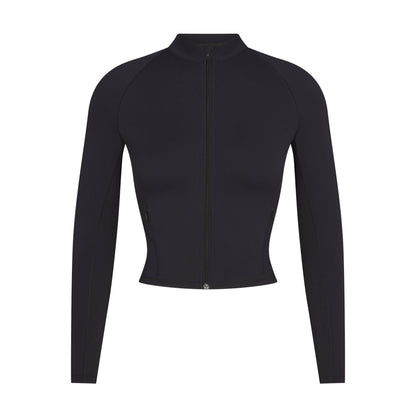 NikeSKIMS MATTE MOCK NECK FULL ZIP JACKET | OBSIDIAN