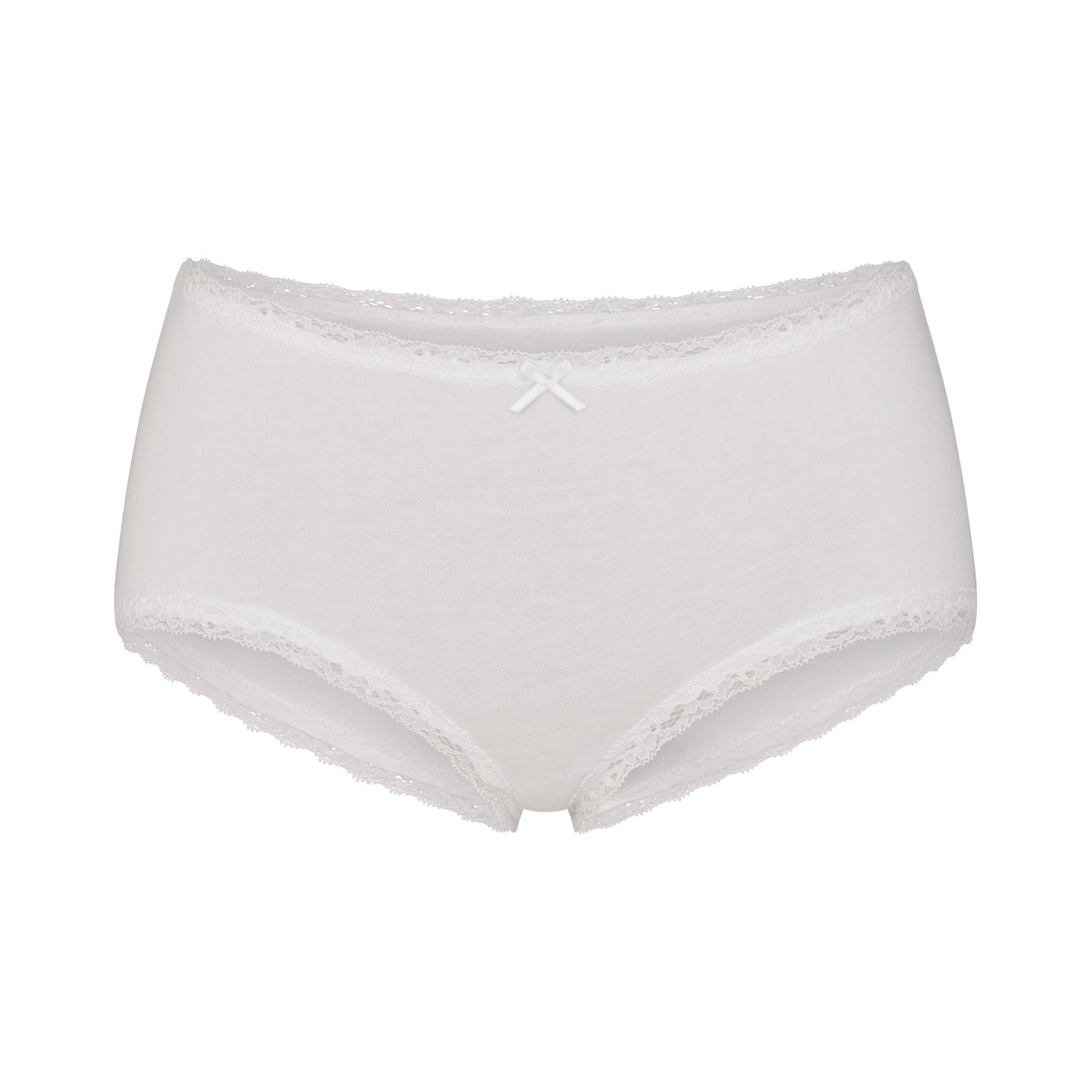 LIGHTWEIGHT COTTON LACE BOY SHORT | SNOW