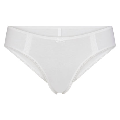 LIGHTWEIGHT COTTON LACE HIPSTER | SNOW