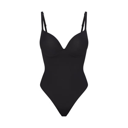 SKIMS ULTIMATE BODY PUSH-UP THONG BODYSUIT | ONYX