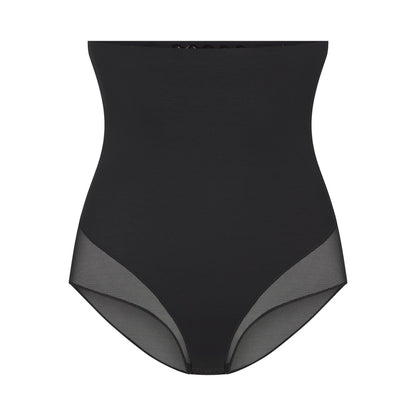 POWER MESH SHAPEWEAR CORE SCULPT HIGH-WAISTED BRIEF | ONYX