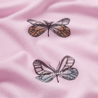 SKIMS SLEEP SHORT SLEEVE BUTTON UP SET | PEONY BUTTERFLY PRINT