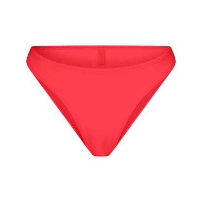ICONIC SWIM HIGH LEG BIKINI BOTTOM | CARMINE
