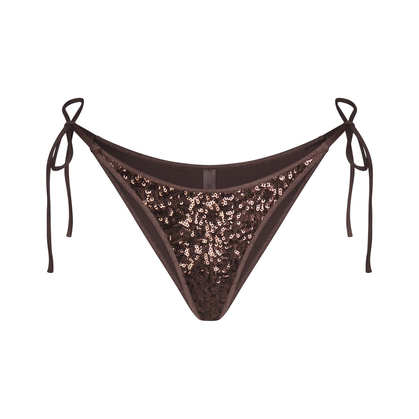 ICONIC SWIM SEQUIN BIKINI BOTTOM | ESPRESSO