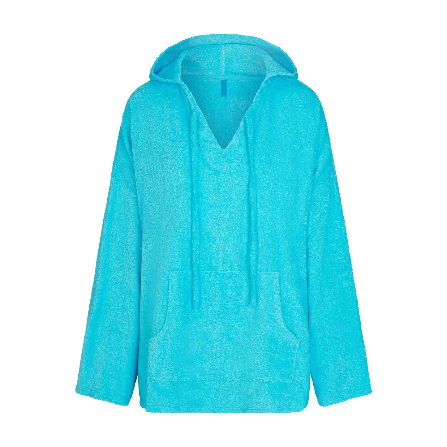 TERRY COVER-UPS OVERSIZED HOODIE | CYAN