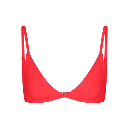 ICONIC SWIM TRIANGLE BIKINI TOP | CARMINE