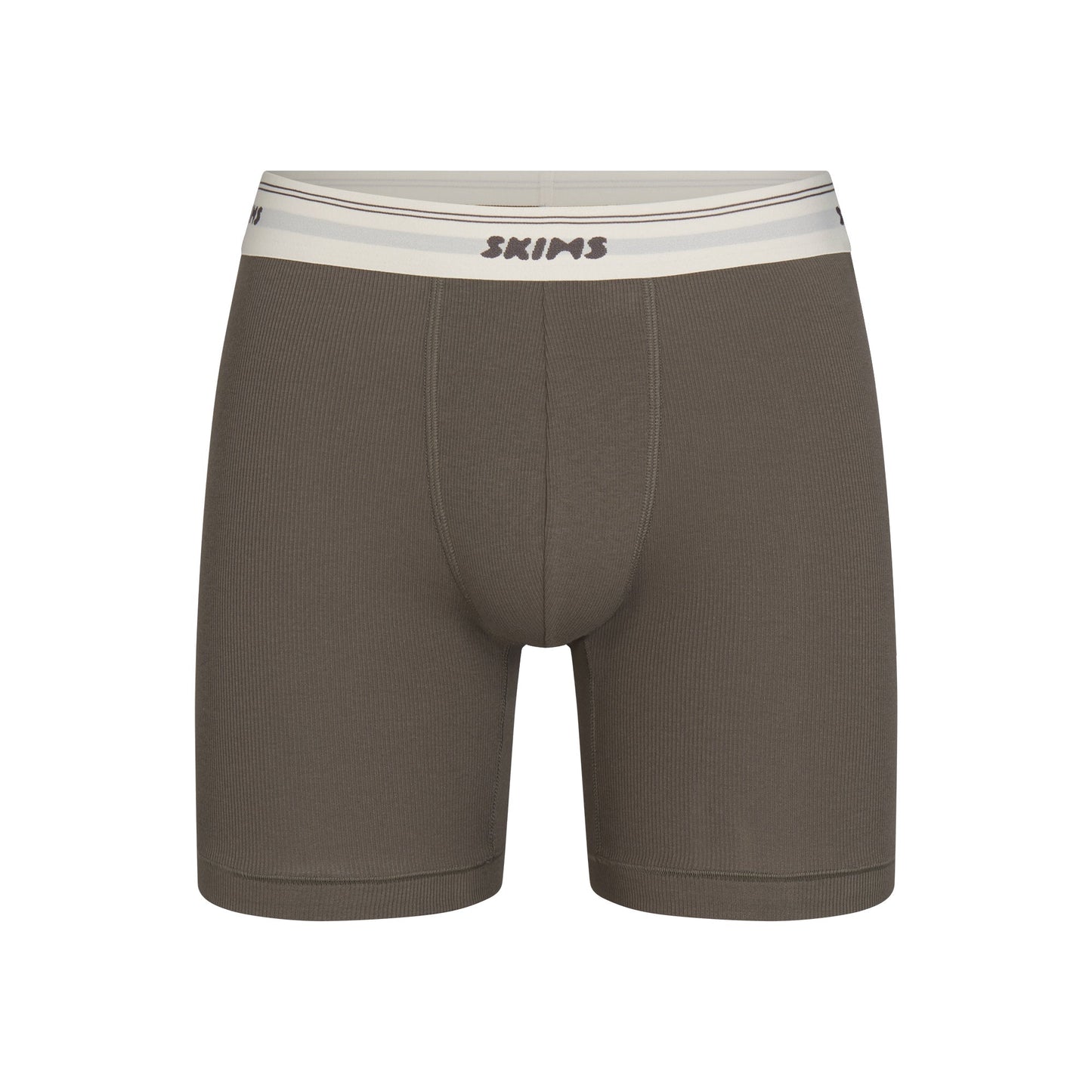 SKIMS COTTON RIB MENS 5" BOXER BRIEF | JUNGLE