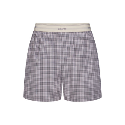 COTTON POPLIN MENS LOGO BAND BOXER | FULL MOON CHECK