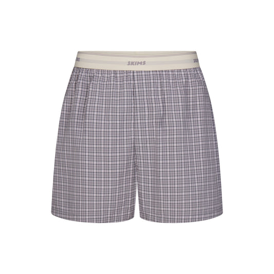 COTTON POPLIN MENS LOGO BAND BOXER | FULL MOON CHECK