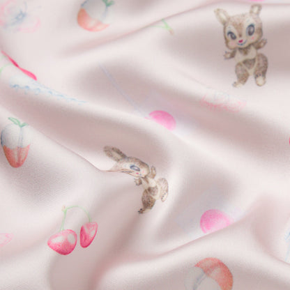 WOVEN SHINE SHORT SLEEP SET | BARELY PINK SNACK BAG