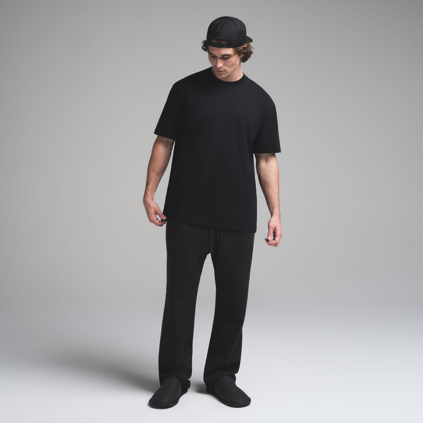 HEAVYWEIGHT COTTON MENS RELAXED T-SHIRT | OBSIDIAN