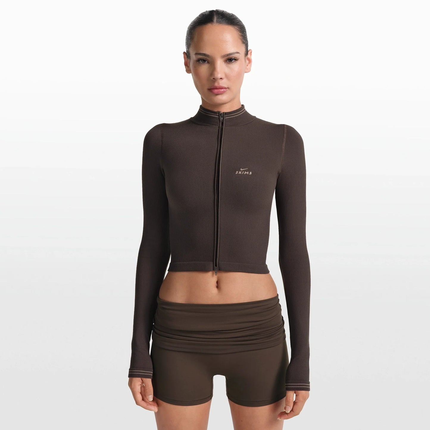 NikeSKIMS RIBBED SEAMLESS ZIP UP CROP JACKET | PHOENIX