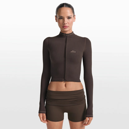 NikeSKIMS RIBBED SEAMLESS ZIP UP CROP JACKET | PHOENIX