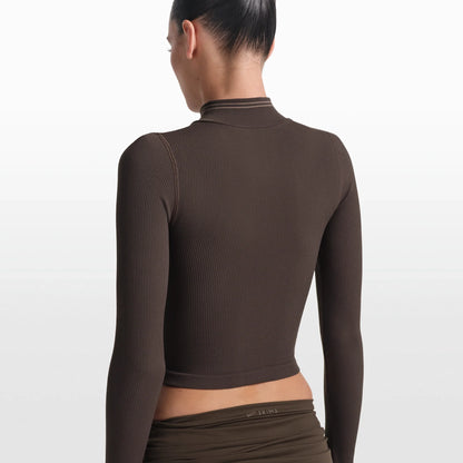 NikeSKIMS RIBBED SEAMLESS ZIP UP CROP JACKET | PHOENIX
