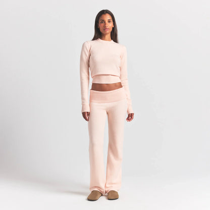 SWEATER KNITS RIBBED LONG SLEEVE FITTED CREW NECK | PRIMROSE