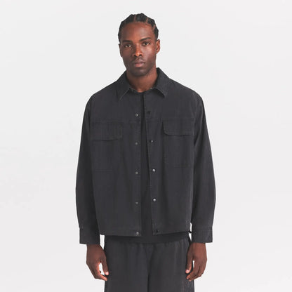 WOVEN MENS RELAXED SHIRT | ONYX