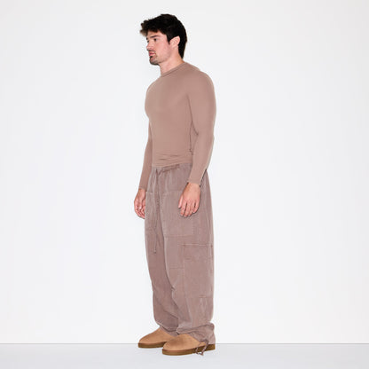 FITS EVERYBODY MENS SLIM LONG SLEEVE T-SHIRT | UMBER