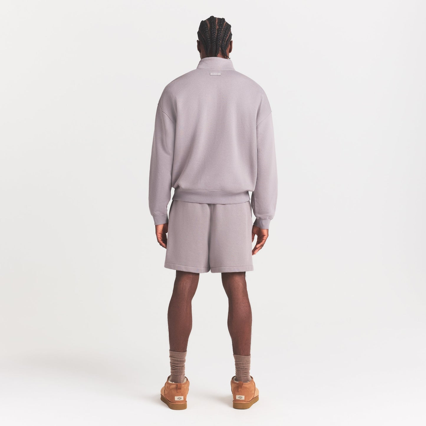 FLEECE LOUNGE MENS RELAXED QUARTER ZIP | SHADOW