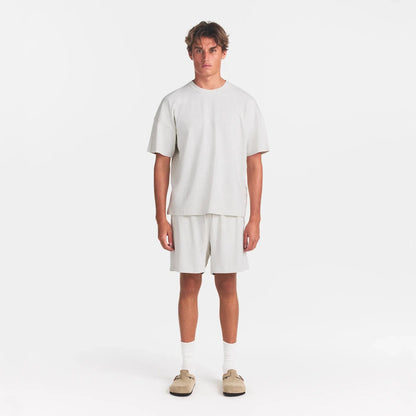 JERSEY LOUNGE MENS OVERSIZED T-SHIRT | CHALK HEATHER