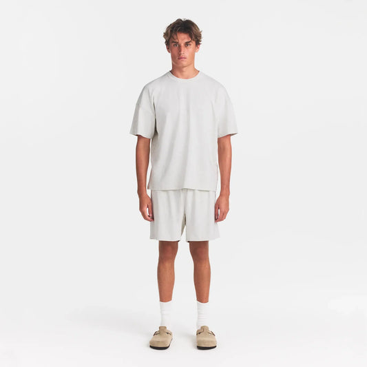 JERSEY LOUNGE MENS OVERSIZED T-SHIRT | CHALK HEATHER