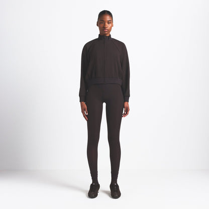 NikeSKIMS MATTE TRICOT TRACK JACKET | DARK ROAST