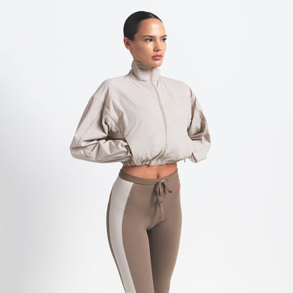 NikeSKIMS WOVEN NYLON CROP JACKET | STONE