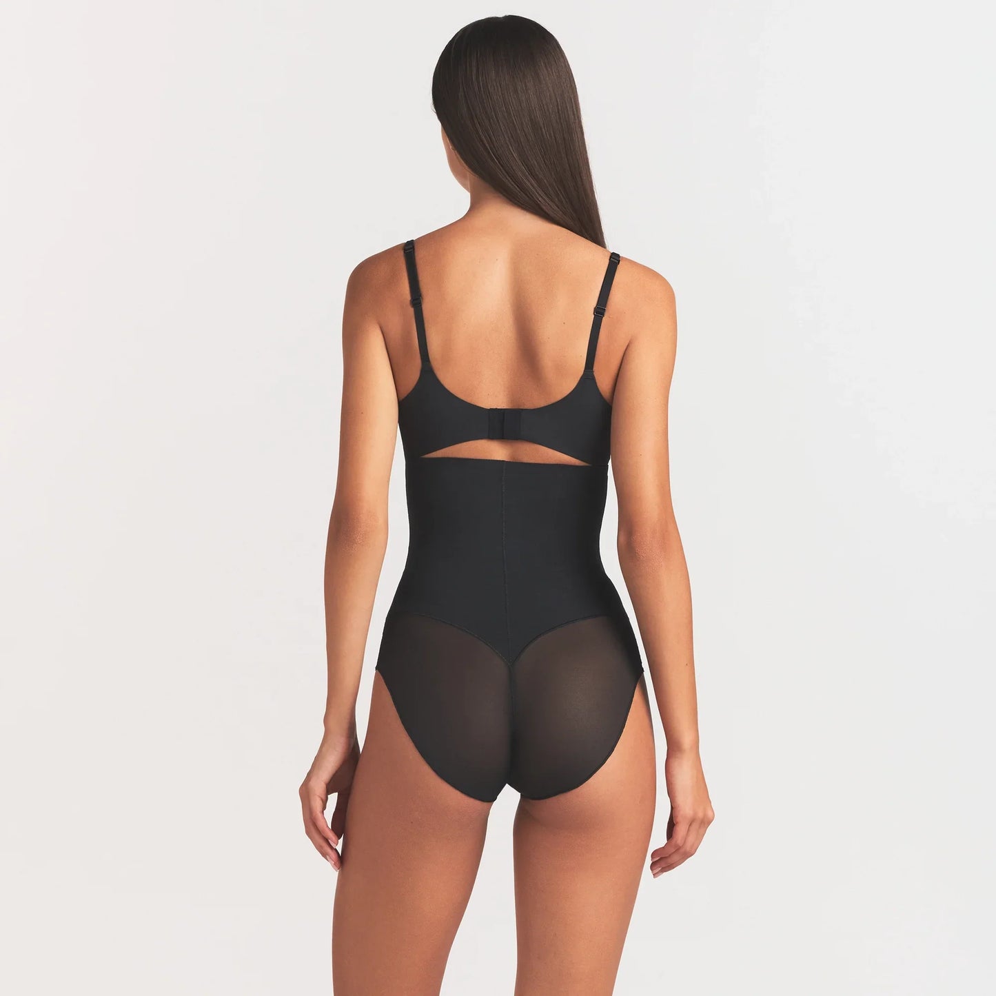 POWER MESH SHAPEWEAR CORE SCULPT HIGH-WAISTED BRIEF | ONYX
